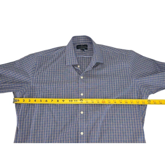 Buttoned Down Brand Mens Button Down Shirt Size 37 Slim Long Sleeve Plaid Cotton - Picture 7 of 10